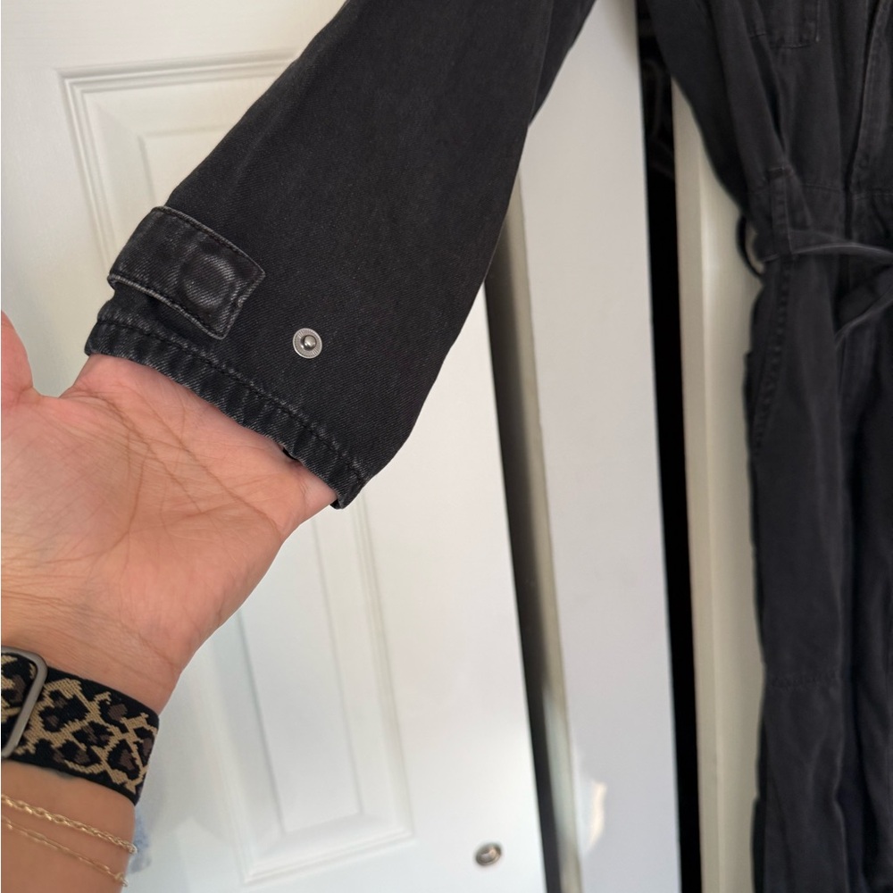 Good American Hourglass Women's Black Denim Jumpsuit - Picture 7 of 10